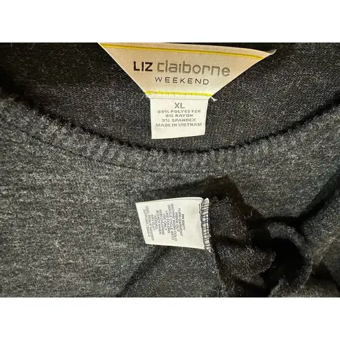 Liz Claiborne  Career Women's Gray Sweater Size XL