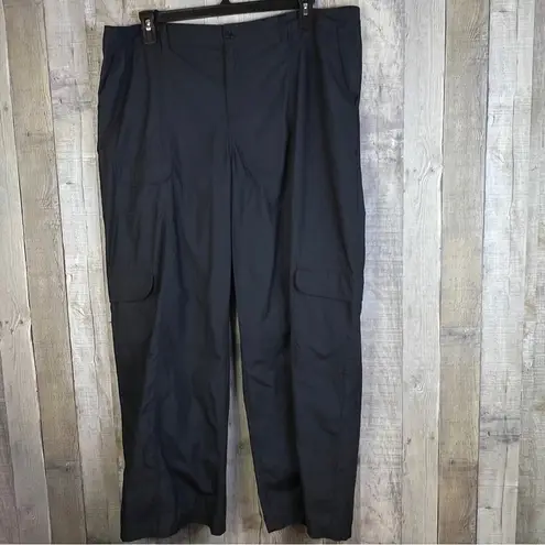 Wild Fable  XXL Black Cargo Pants with Back Stretch Waist & Wide Legs & P…