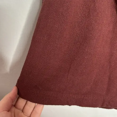 Gentle Fawn Alpha linen blend belted mini shorts in mahogany 3.5” inseam size M