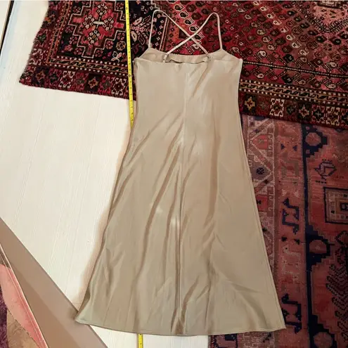 Nasty Gal Sage satin midi dress