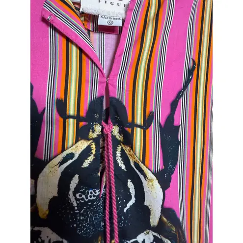 Figue Pink Scarab Mini Dress with Tie Sz. XS