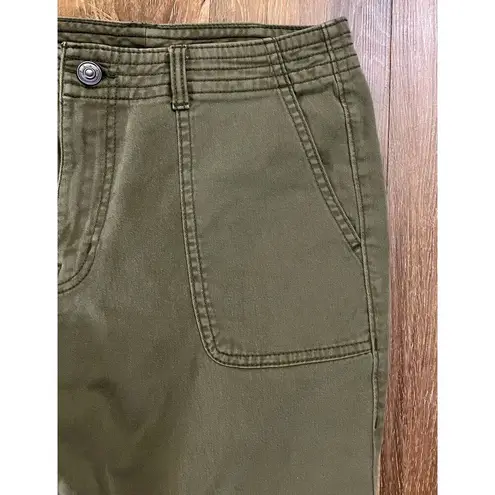 prAna  Pants Women’s 6 Olive Green Flat Front Straight Casual Pockets Outdoor EUC