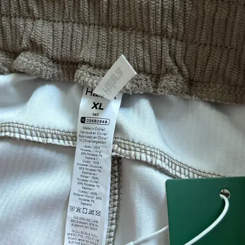 Halara Corduroy Wide Leg Pants Beige Lounge Comfort Size M