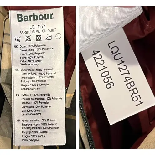 Barbour NWT Pilton Quilted Jacket In Chestnut (US/14)