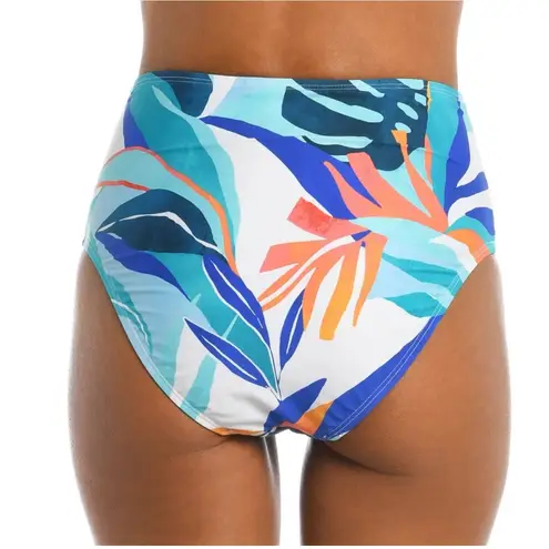 La Blanca Bikini Bottoms Size 8 NWT Coastal Palms Swim High Waist Monstera