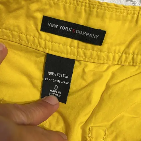 Bright Yellow Cotton Shorts Size 0