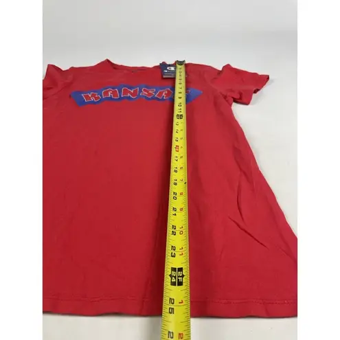 Champion Kansas University Jayhawks Red‎ Short Sleeve Retro T Tee Shirt  M Medium