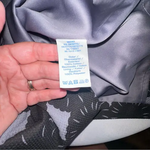 Boden • Purple Grey Black Floral Patterned Dress W/Belt Size 6R