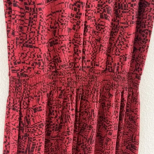 Garnet Hill Helia Knit Dress Pomegranate Geo Small