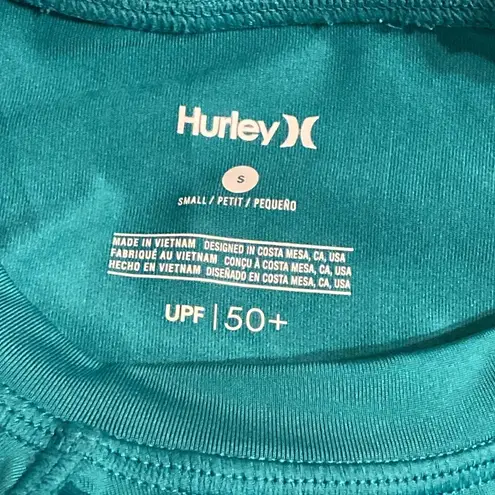 Hurley Women’s  Longsleeve Rashguard board surf swim shirt top emerald small new