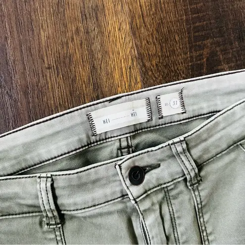 Anthropologie Hei Hei Cargo Pants | Grey/Green | Size 31 Green