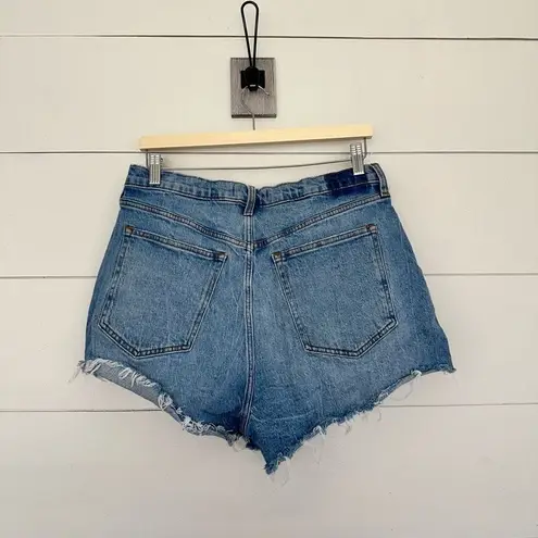 Abercrombie & Fitch Women’s 32 Blue Denim Mom Short High Rise Curve Love