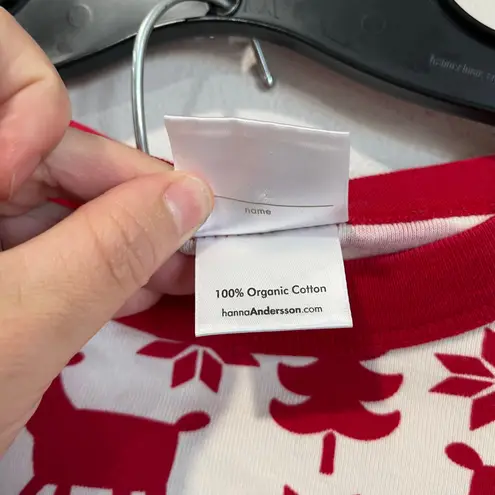 Hanna Andersson Organic Cotton Fair Isle Reindeer Holiday Pajama Set M Red Size M