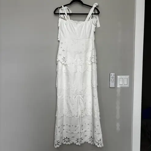 Petal and Pup laser cut floral scalloped maxi dress nwot size small