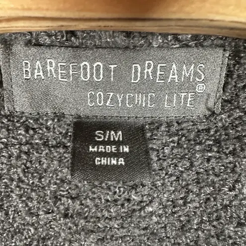 Barefoot Dreams CozyChic Lite Charcoal Gray Island Wrap Cardigan Size S/M