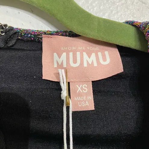 Show Me Your Mumu  Unreal Bodysuit in Rainbow Shimmy Shine Sz XS NWT