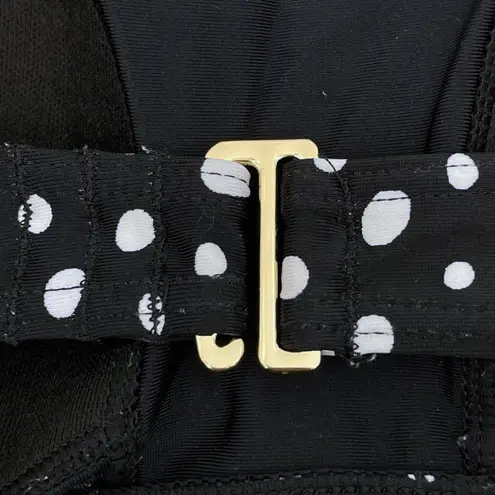 Summersalt Ruffle Oasis Black Polka Dot Bikini 2 Piece Swimsuit High Rise Size 4