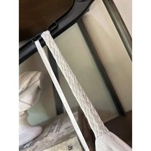 Retrofete Yesi Pleated Lamé Gown Metallic White Womens Size Small