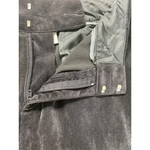 Coldwater Creek Wide Leg Pinwale Black Corduroy Trouser Pants Sz 16 Girl Boss