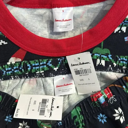 Hanna Andersson Gnome Sweet Gnome Holiday Long John PJ Pajama Set Small NEW Blue