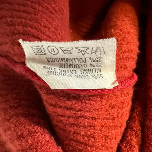 Karl Lagerfeld Cashmere Blend Small Red Turtleneck Sweater Women's Vintage