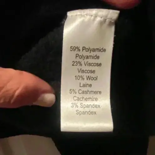 Marissa Webb Black Turtleneck Oversized Balloon Sleeve Sweater Size L