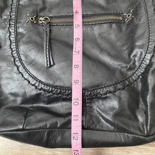 The Sak  Black Leather Boho Hobo Shoulder Bag Purse