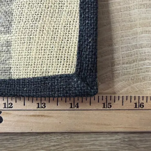 London Jute Tote Bag Big Ben Travel Souvenir Red Bus Bamboo Handle Retro Novelty Tan