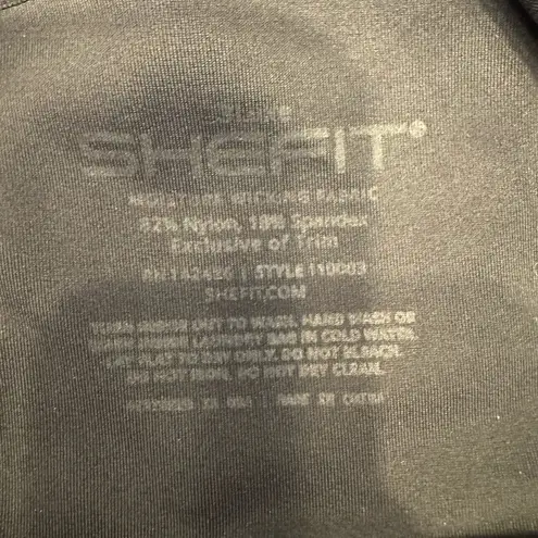 Shefit Black Sports Bra size 3 luxe zippers and straps