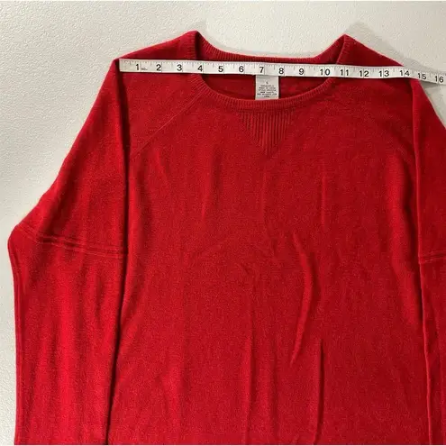Sweet Romeo Womens crewneck long sleeve pullover sweater size S Red knit top