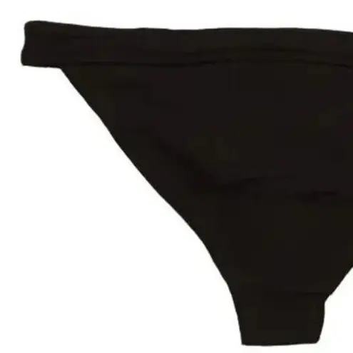 ANDIE NWT The Banded Cheeky Ribbed Bikini Bottom Wear High or Low L Black #3521