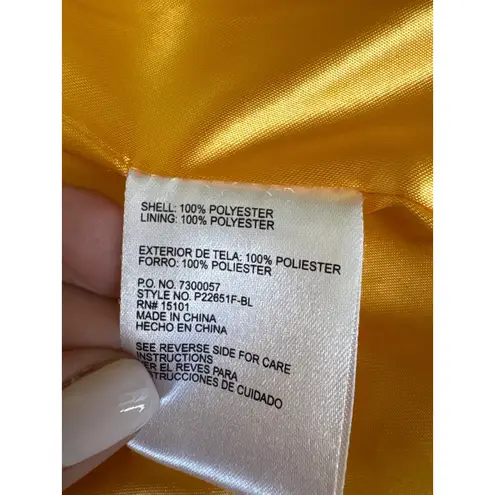 Pink Envelope Yellow Hooded Pea Coat Women's Small Double Breasted Stylish