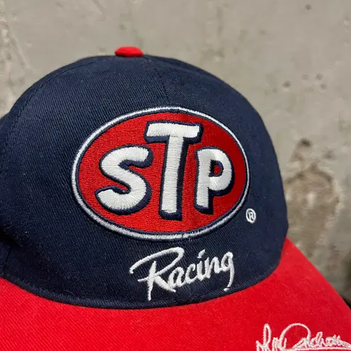 Vintage Y2K Nascar STP Racing John Andretti #43 Racing Hat Red Navy Embroidered Multiple