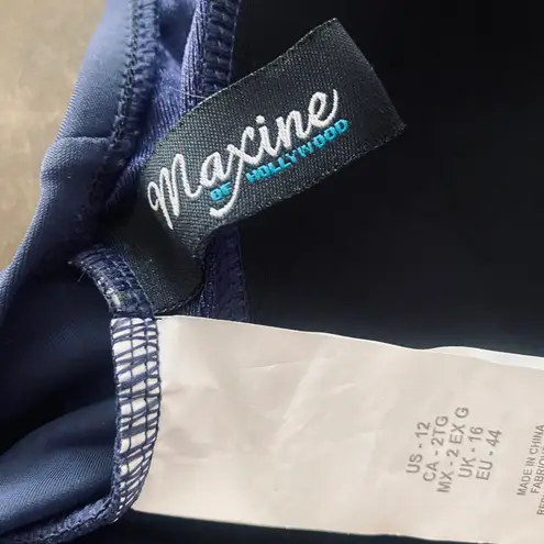 Maxine of Hollywood Women's V-Neck Twist Front Shirred One Piece Swimsuit