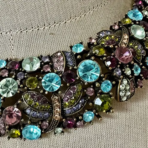 Heidi Daus “Dragonfly Fantasy” Multicolor Swarovski Collar Necklace