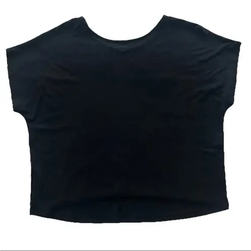 Metaphor Women’s Sequin Blouse Top L Black Festive NYE Holiday Glam Boxy Shirt