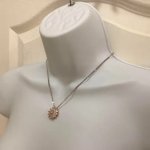 Crystal Sunflower Necklace Gold