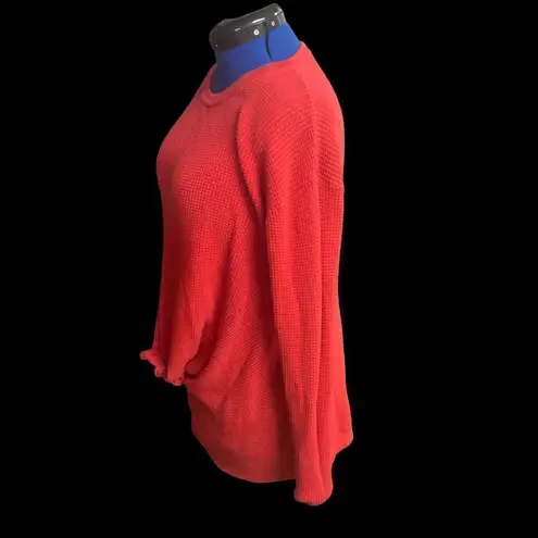 Sexy Bow Tie Pullover Sweater Long Sleeves Size Large Red