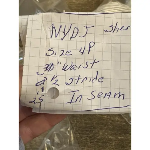 NYDJ Sheri Slim Ankle Black Size 4P Rivets Jeans Denim