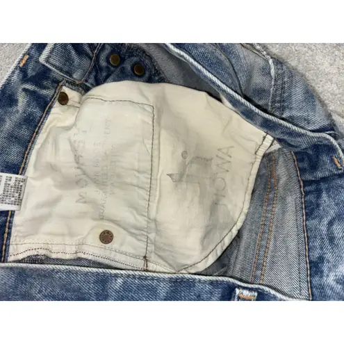 MOUSSY Vintage Jeans Womens Blue Howa Distressed Button Fly Japanese Denim 25