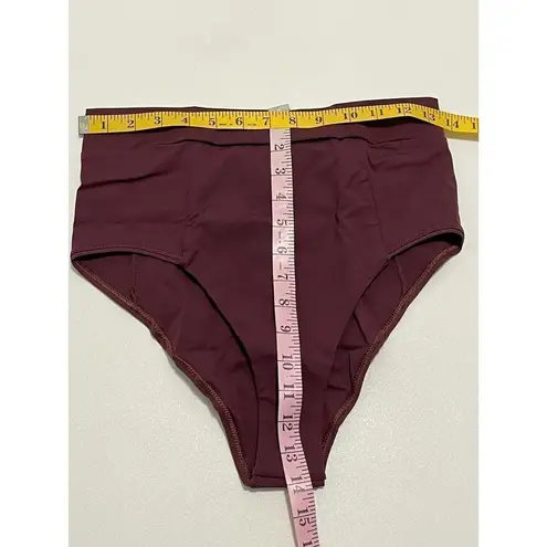 Vitamin A Womens Elena High Waisted Bikini Bottom Bathing Suit Swim Burgundy 14