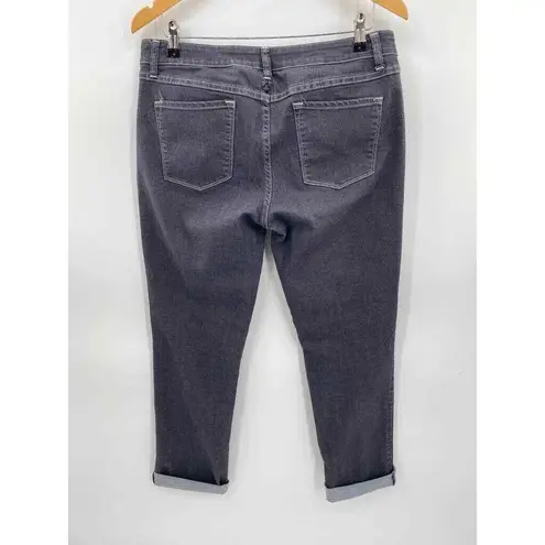 prAna Jeans Womens 12/31 Gray Organic Cotton Straight Leg Cut-off Hem