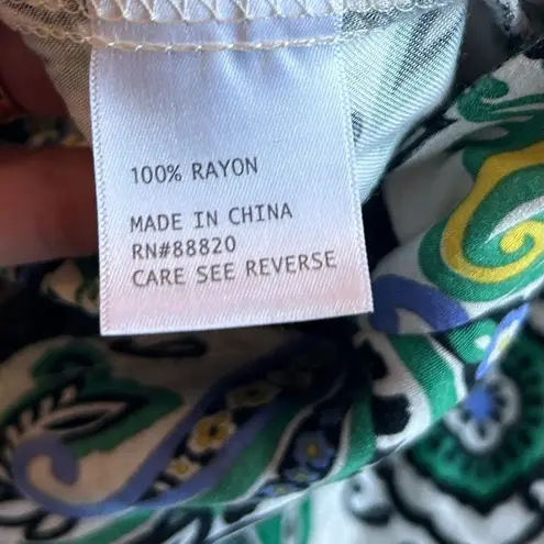 Haute Hippie Women’s Pull On Pants Size Wide Leg Paisley Green Size Small