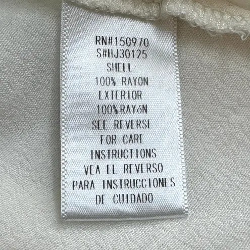 Hummingbird White Open-Front Cardigan with a Lace Lattice Trim