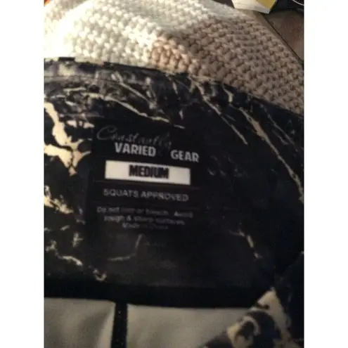 CVG Constantly Varied Gear Black w/Gold Marbling Athletic Leggings Medium Squats