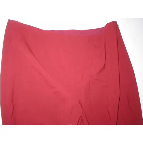 New Womens Worth York Pants Dark Red Slacks Office Work 12 NWT $348 Brick Tall