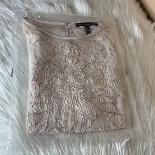 White House | Black Market  NWT Beaded Appliqué Sleeveless Top Medium