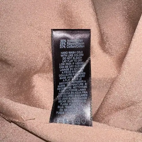 Dress the Population NEW Mia Cap Sleeve Plunging Mesh Lace Side Slit Gown S