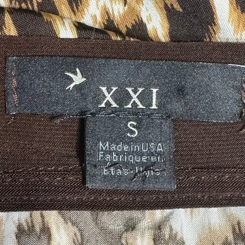 Xxi Animal Print Y2K 3/4 Length Sleeve Top Size Small