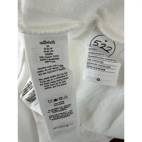 Allbirds Cotton Tee in Blizzard White Organic Cotton Women’s Size XS